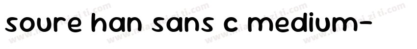 soure han sans c medium字体转换